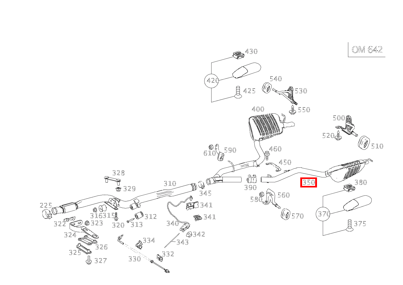 Abgasleitung HINTEN LINKS OHNE AUSPUFFBLENDE E350CDI 4M BE 212 Abgasleitung HINTEN LINKS OHNE AUSPUFFBLENDE E350CDI 4M BE 212