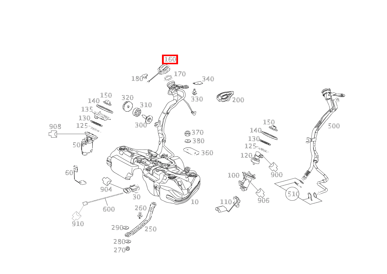 Einfüllverschluss TANKSTUTZEN E220CDI C 207 Einfüllverschluss TANKSTUTZEN E220CDI C 207