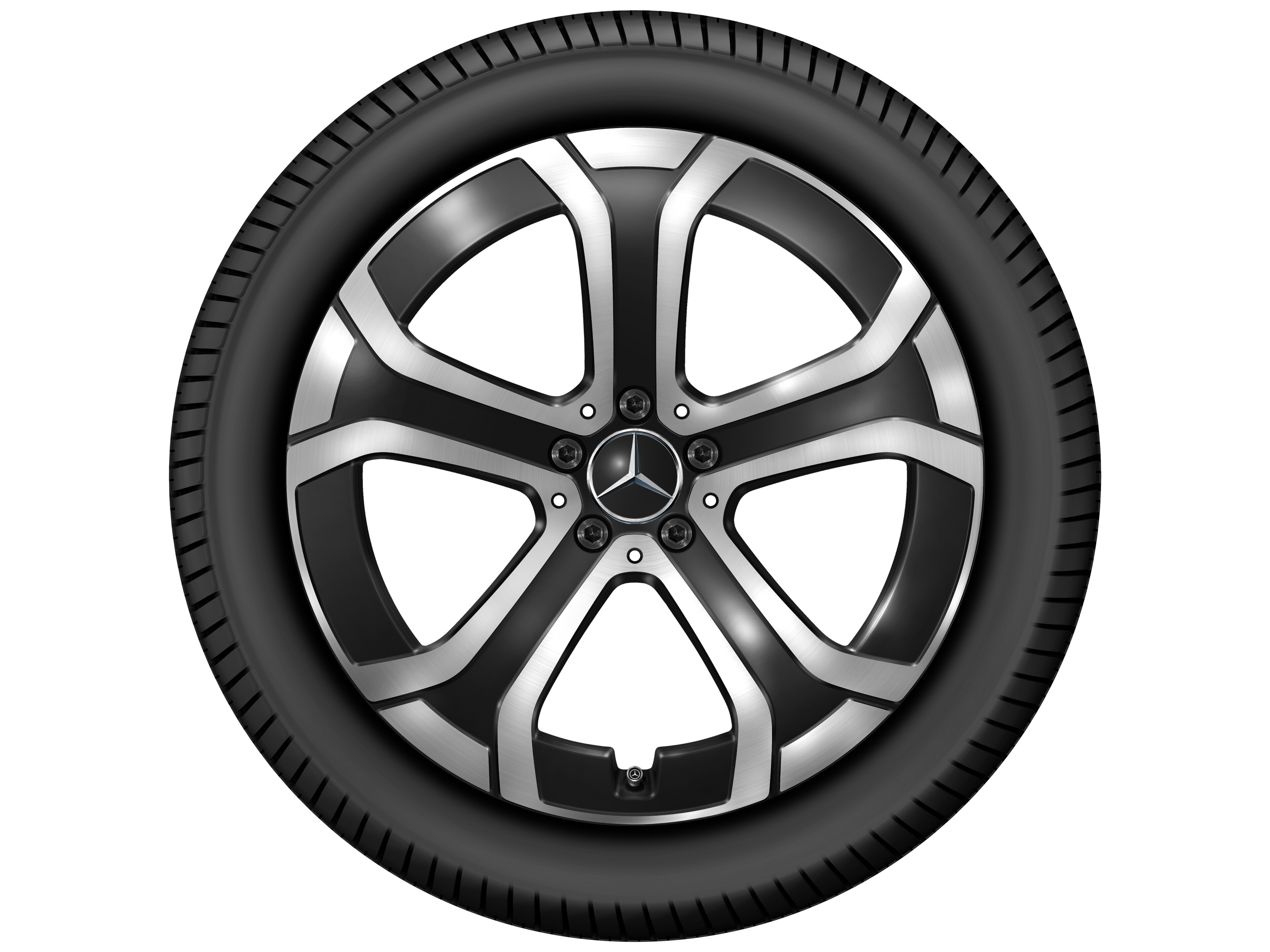 5-Speichen-Rad, 20 Zoll 8,5 J x 20 ET 34,5, schwarz, glanzgedreht