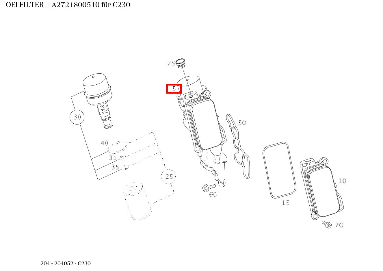 Ölfilter C230 204 Ölfilter C230 204