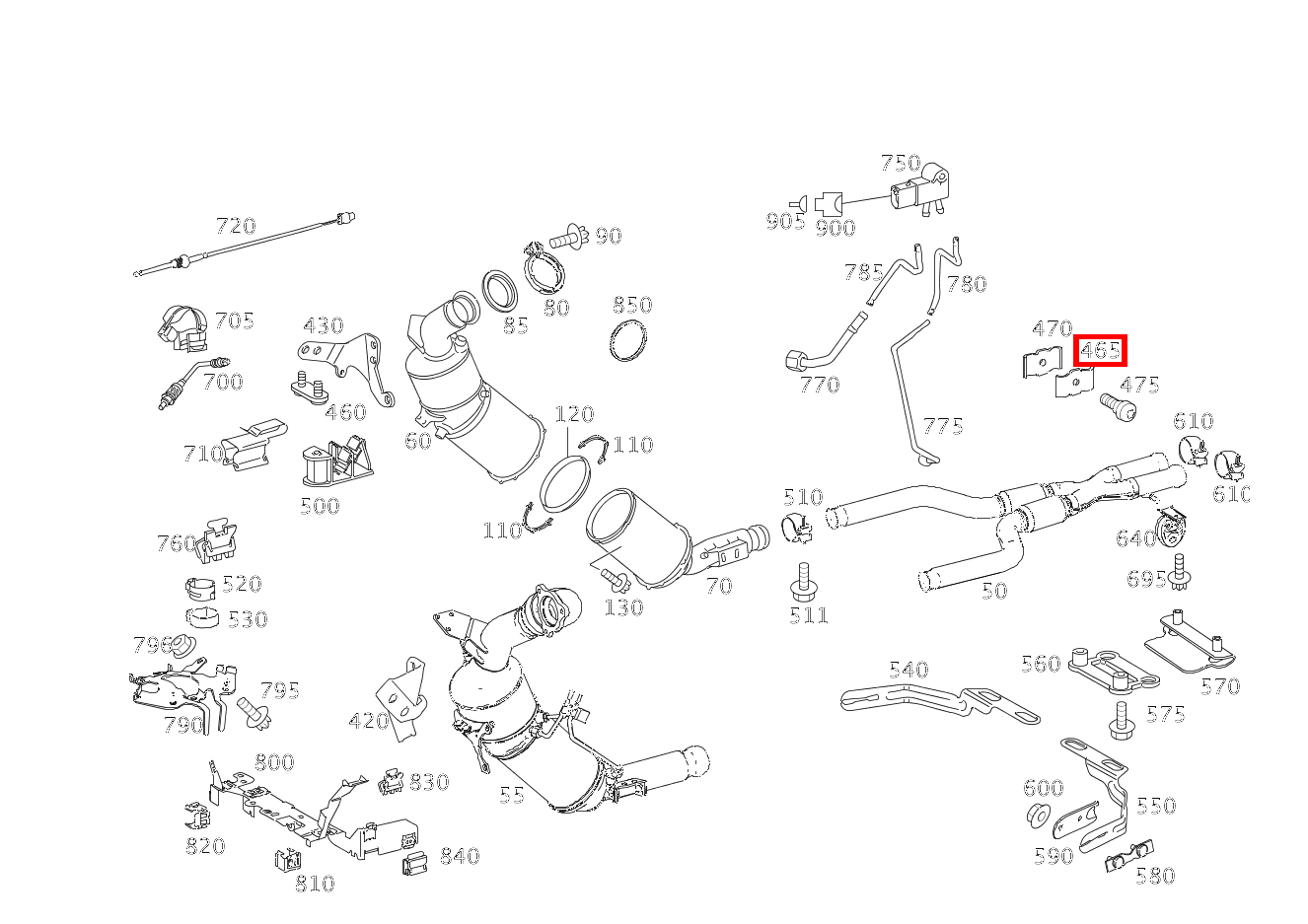 Lasche OBERTEIL S 450 CDI Limousine lang 221