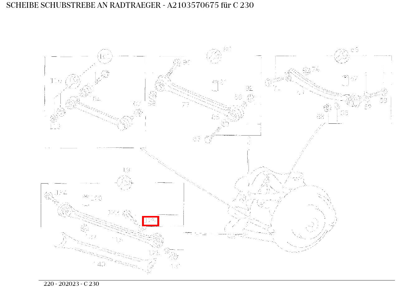 Scheibe SCHUBSTREBE AN RADTRAEGER C 230 220 Scheibe SCHUBSTREBE AN RADTRAEGER C 230 220