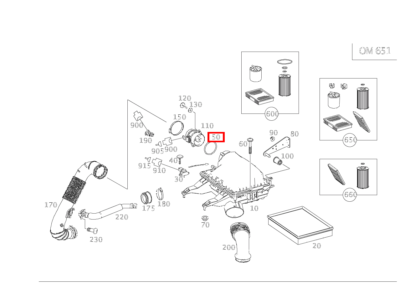 O-Ring Ansaugrohr Luftfilter 906