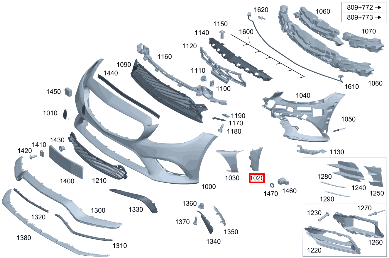 Abdeckung Stossfänger Vorn links Radabdeckung C 220 d 238 Abdeckung Stossfänger Vorn links Radabdeckung C 220 d 238
