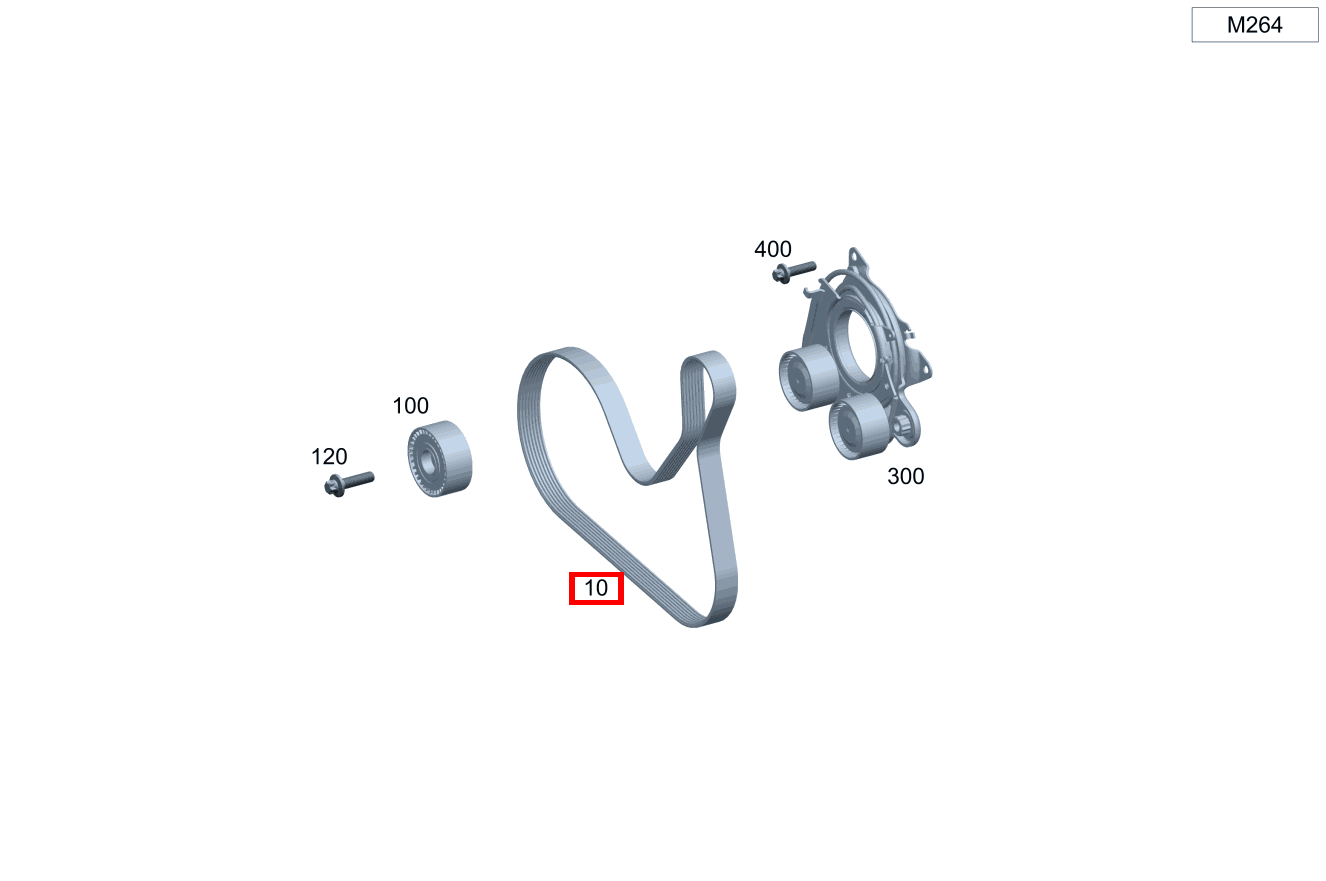 Keilrippenriemen 25.04X1196MM C 300 4MATIC Cabriolet 205