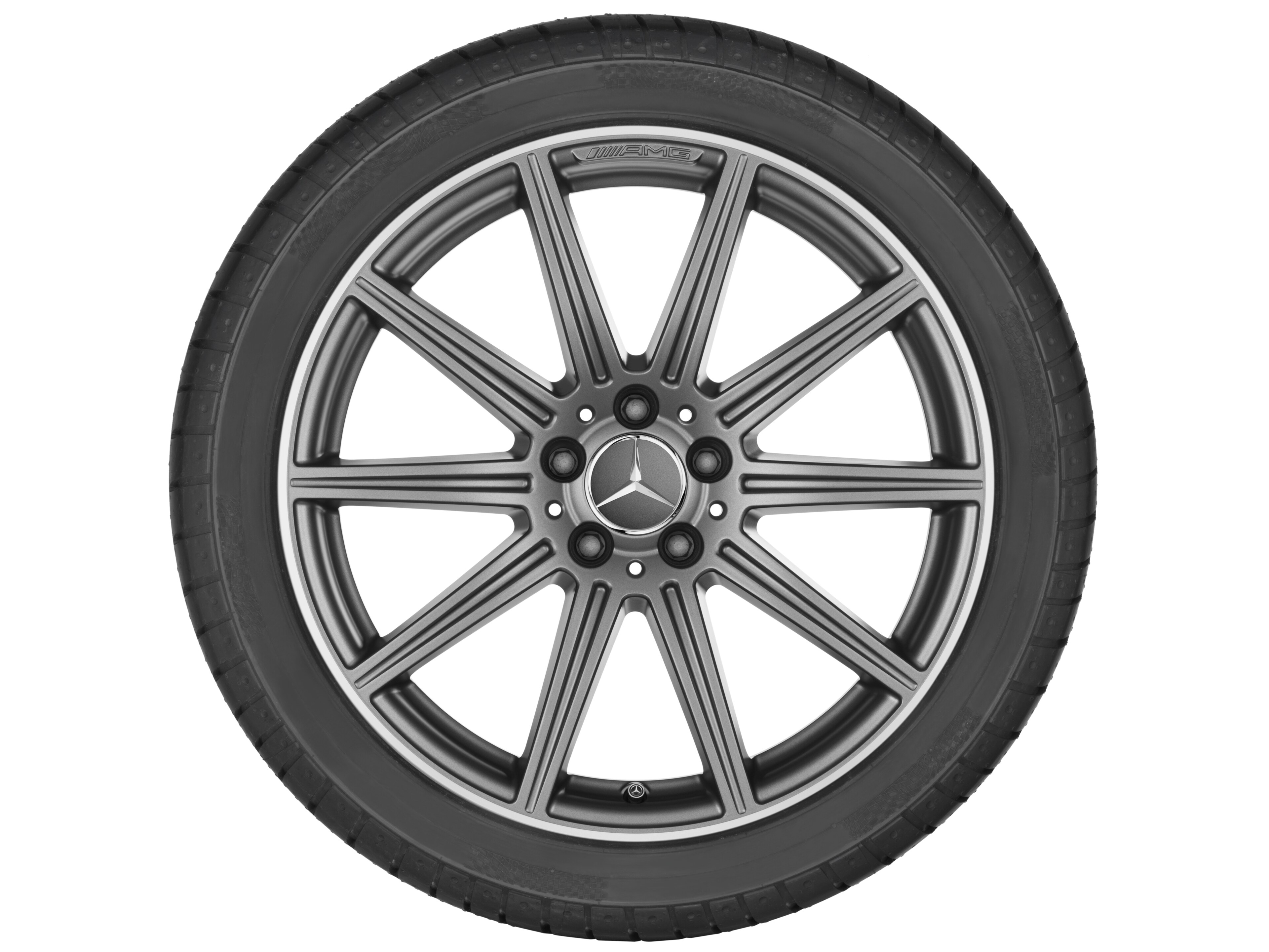 Mercedes-Benz - AMG 10-Speichen-Rad, Felgenhorn glanzgedreht, AMG 10-Speichen-Rad, Felgenhorn glanzgedreht,