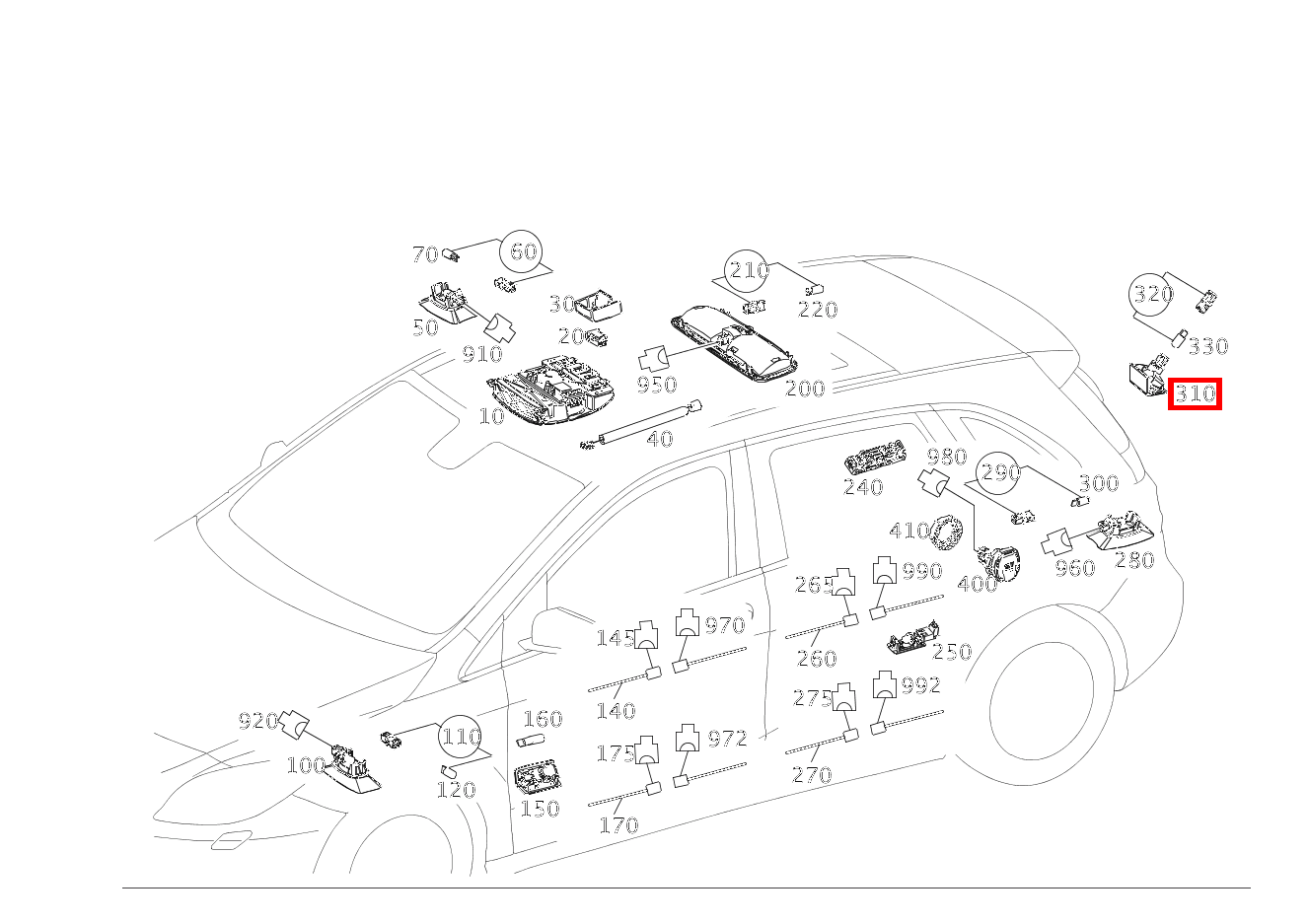 Innenleuchte IN RUECKWANDTUER ELECTRIC DRIVE 242 Innenleuchte IN RUECKWANDTUER ELECTRIC DRIVE 242