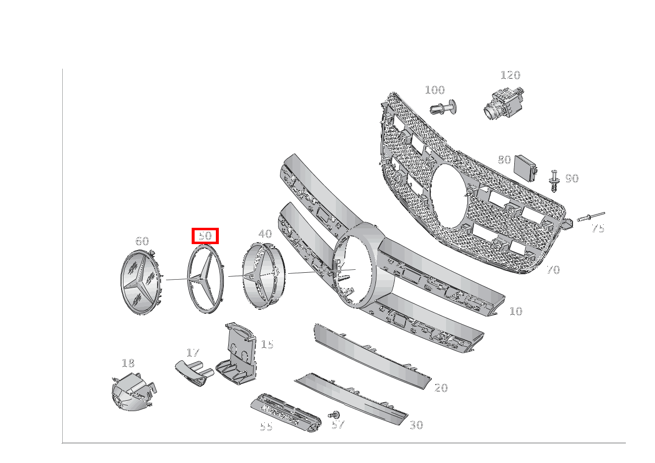 Mercedes-Stern für M 166, GLC 253-Klasse kaufen