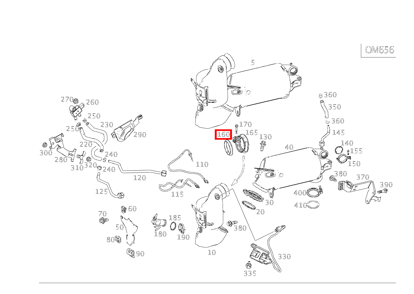 DICHTRING ABGASANLAGE Katalysator an Turbolader CLS 400 d 4MATIC 257