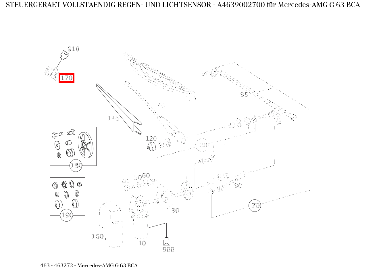 Steuergerät vollständig REGEN- UND LICHTSENSOR Mercedes-AMG G 63 BCA 463 Steuergerät vollständig REGEN- UND LICHTSENSOR Mercedes-AMG G 63 BCA 463