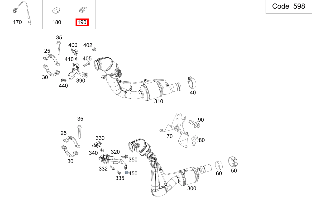 Schelle BEFESTIGUNG LAMBDASONDENLEITUNG; 18.0X18.5 MM Mercedes-AMG GT Roadster 190