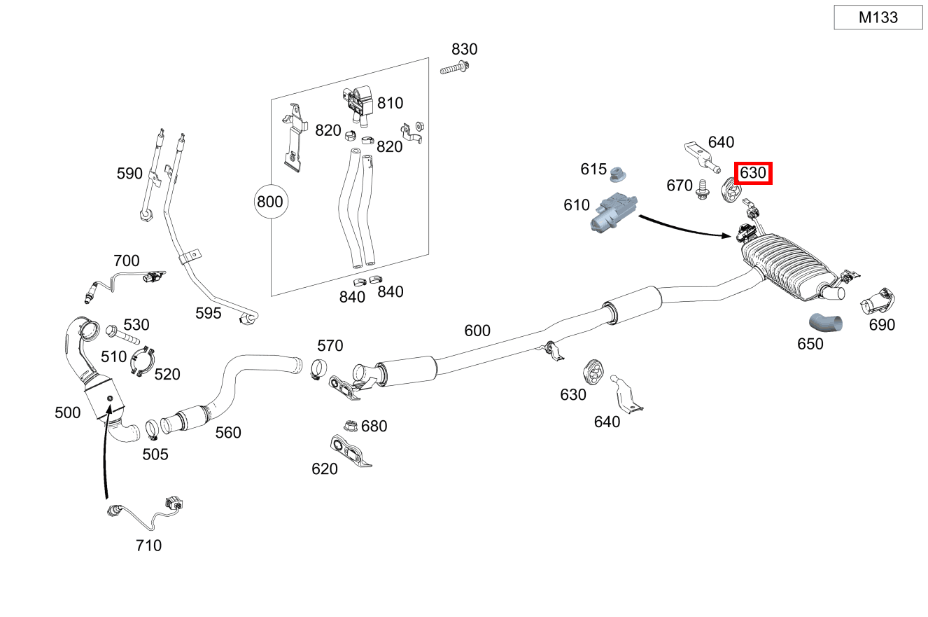 Aufhängering Auspuffanlage Mitte Mercedes-AMG GLA 45 4MATIC Sport Utility Vehicle 156 Aufhängering Auspuffanlage Mitte Mercedes-AMG GLA 45 4MATIC Sport Utility Vehicle 156