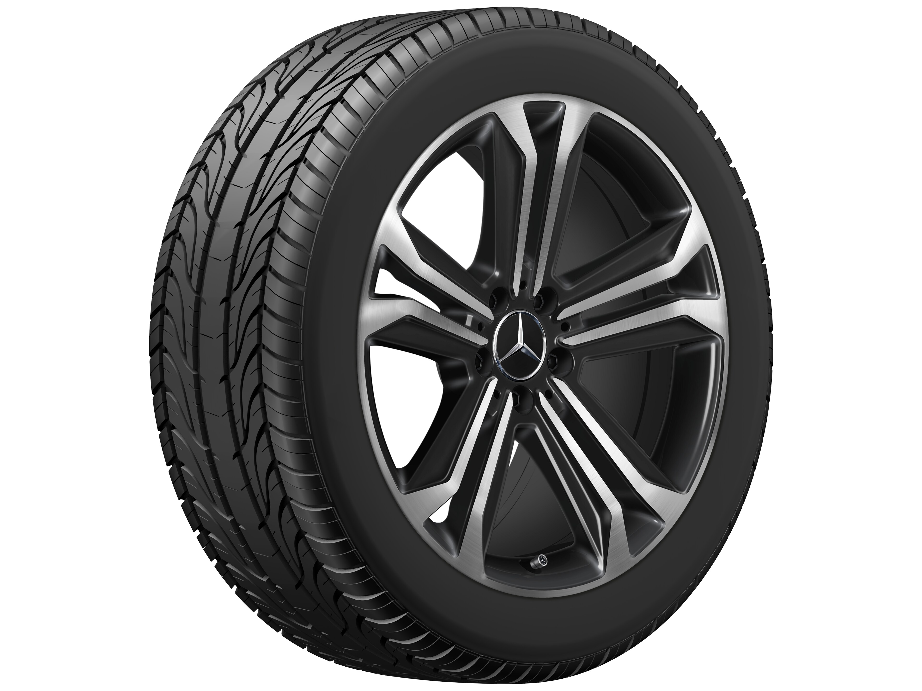 Mercedes-Benz - 5-Doppelspeichen-Rad, 48,3 cm (19 Zoll), glanzgedr 5-Doppelspeichen-Rad, 48,3 cm (19 Zoll), glanzgedr