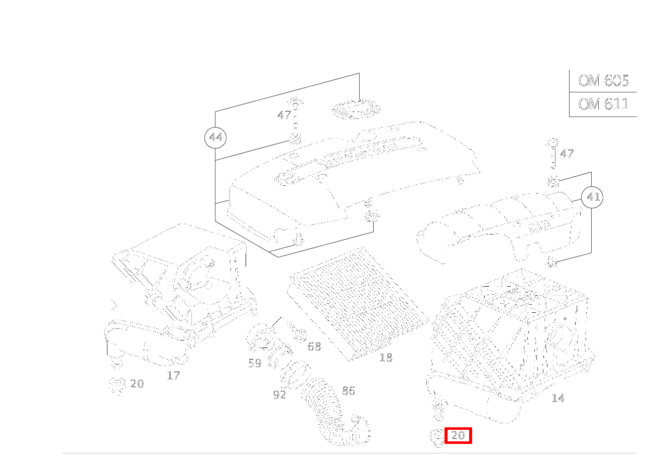 Elastomerlager AN LUFTFILTER C 200 T CDI 202 Elastomerlager AN LUFTFILTER C 200 T CDI 202