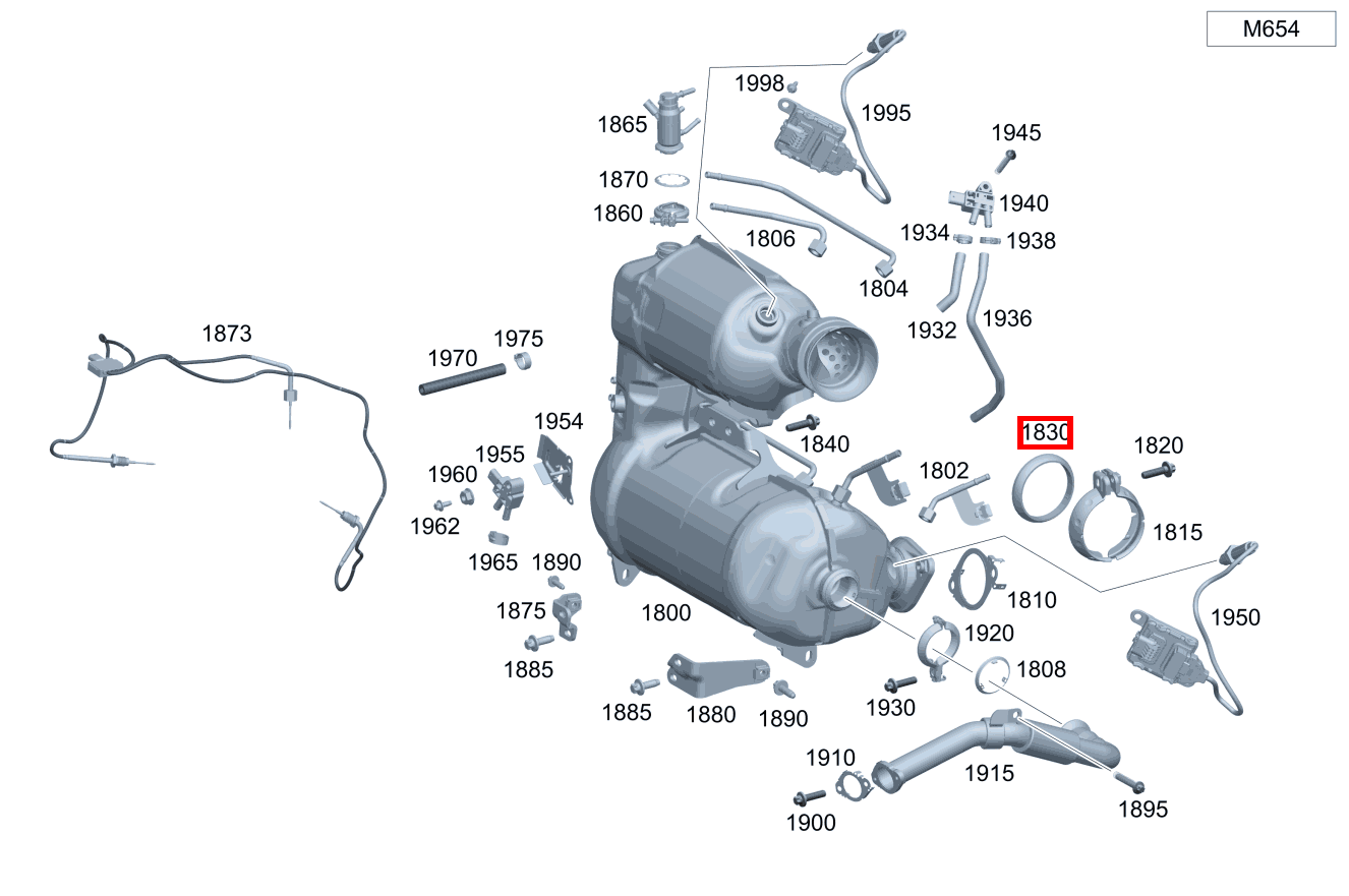 DICHTRING ABGASANLAGE Abgasanlage an Abgasturbolader GLA 220 d 4MATIC 247