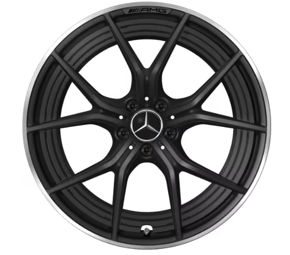 AMG Schmiederad Kreuzspeichen-Design, 21 Zoll, 11 J x 21 ET 33, schwarz matt