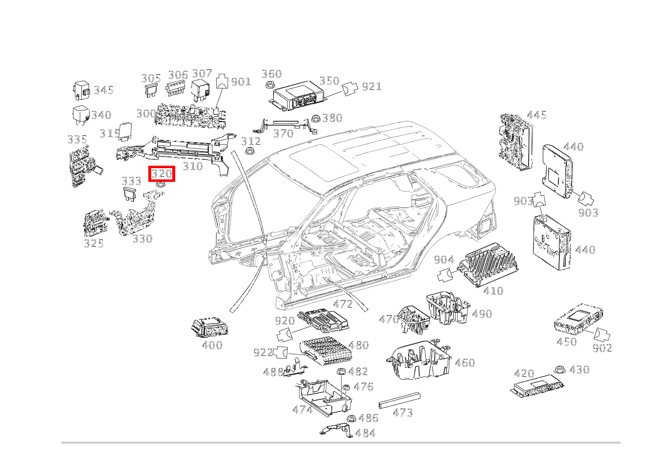 KUNSTSTOFFMUTTER SICHERUNGSDOSE GLE 350 4MATIC 166