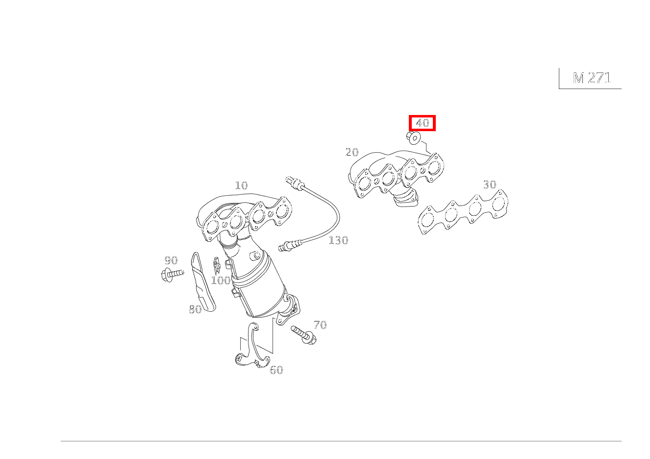 Sechskantmutter AUSPUFFKRUEMMER AN ZYLINDERKOPF SLK 200 Kompressor Roadster BCA 171 Sechskantmutter AUSPUFFKRUEMMER AN ZYLINDERKOPF SLK 200 Kompressor Roadster BCA 171