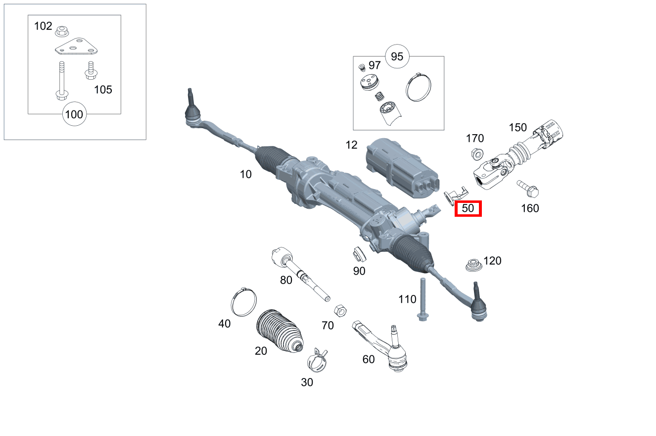 SCHUTZKAPPE LENKGETRIEBE C 300 h 205 SCHUTZKAPPE LENKGETRIEBE C 300 h 205