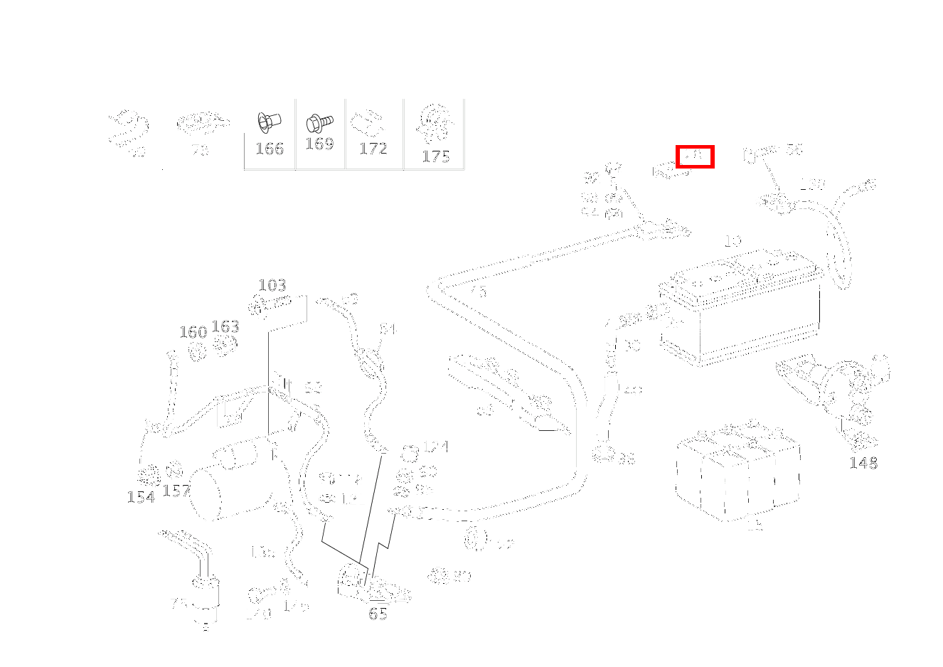 Schutzkappe BATTERIE-PLUSPOL C 200 T CDI 202