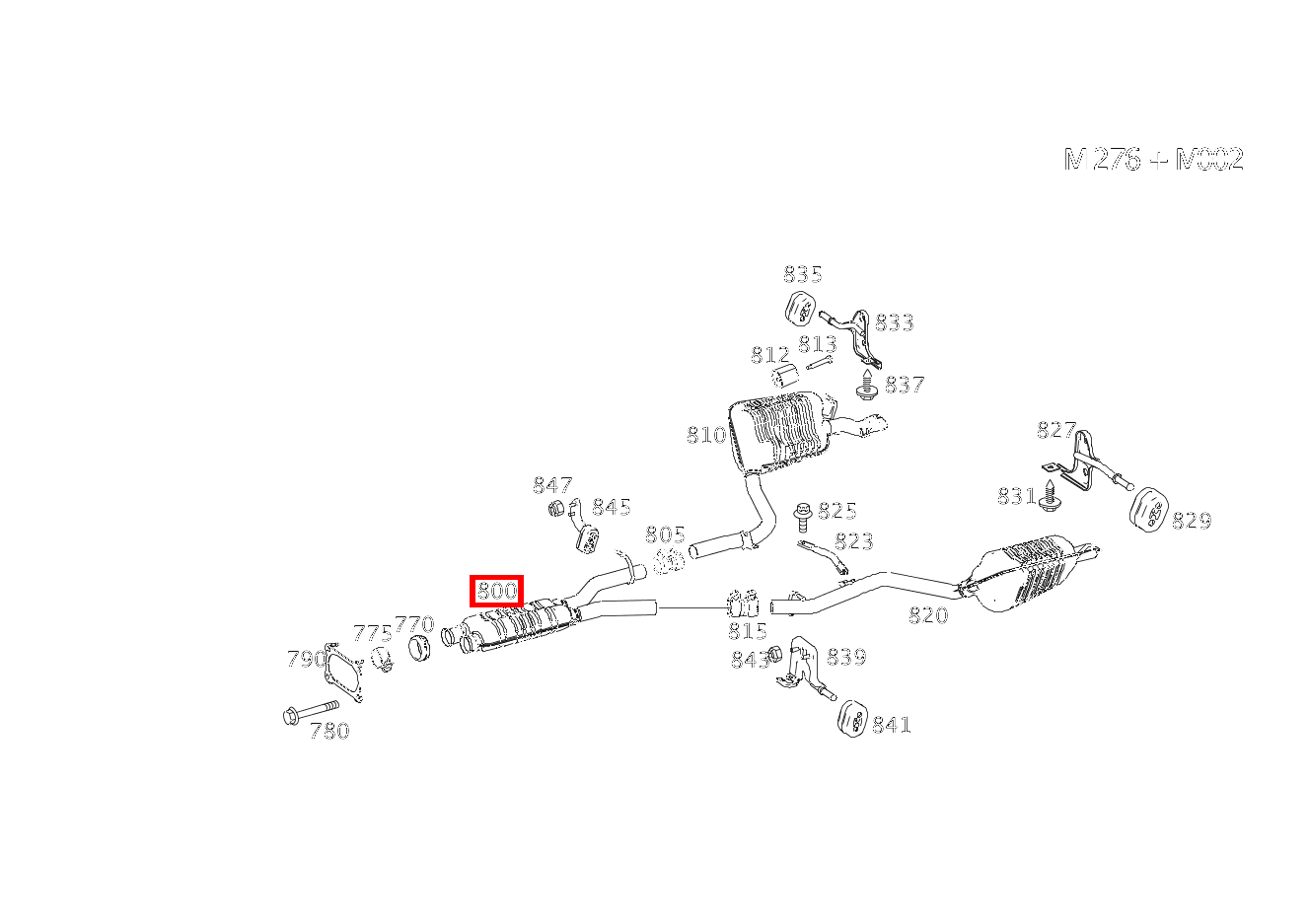Mittelschalldämpfer E 400 T 4M 212 Mittelschalldämpfer E 400 T 4M 212