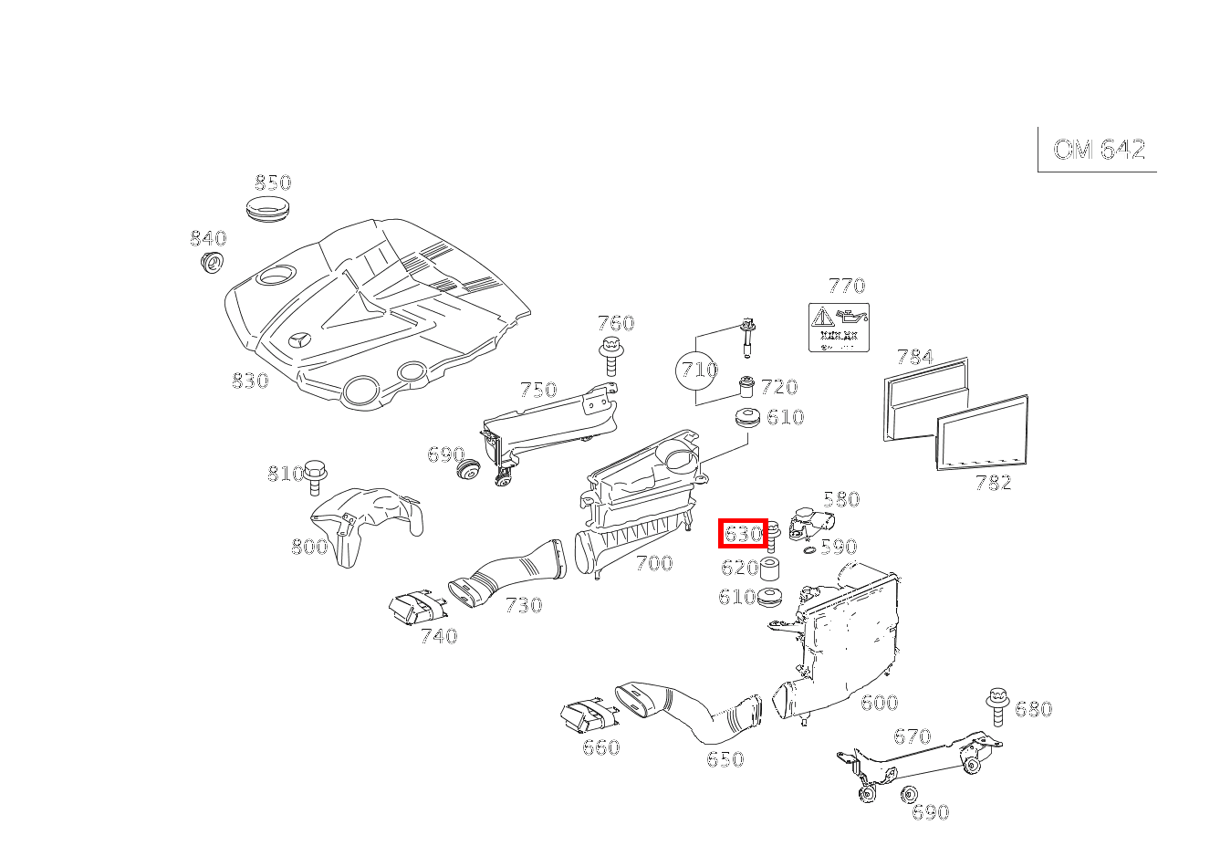 Sechsrundschraube LUFTFILTERGEHAEUSE AN ZYLINDERKOPFHAUBE VORNE; M6X25 CLK 320 CDI Coupé 209 Sechsrundschraube LUFTFILTERGEHAEUSE AN ZYLINDERKOPFHAUBE VORNE; M6X25 CLK 320 CDI Coupé 209