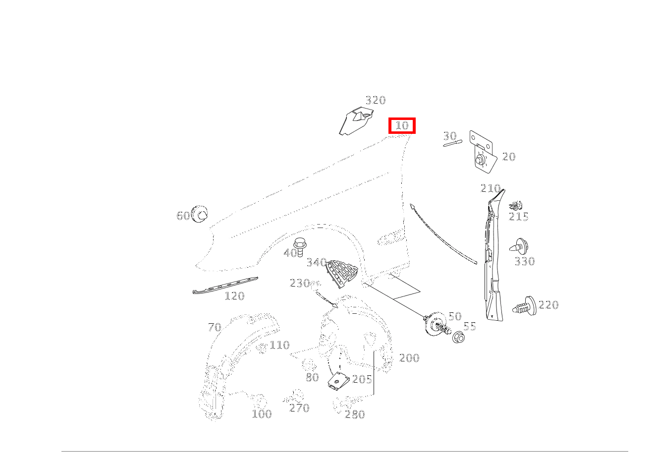 Kotflügel Vorne LINKS E 220 CDI T-Modell 212 Kotflügel Vorne LINKS E 220 CDI T-Modell 212
