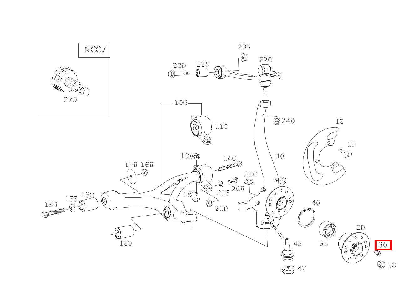 Spannstift BREMSSCHEIBE AN RADNABE R 500 L 251 Spannstift BREMSSCHEIBE AN RADNABE R 500 L 251