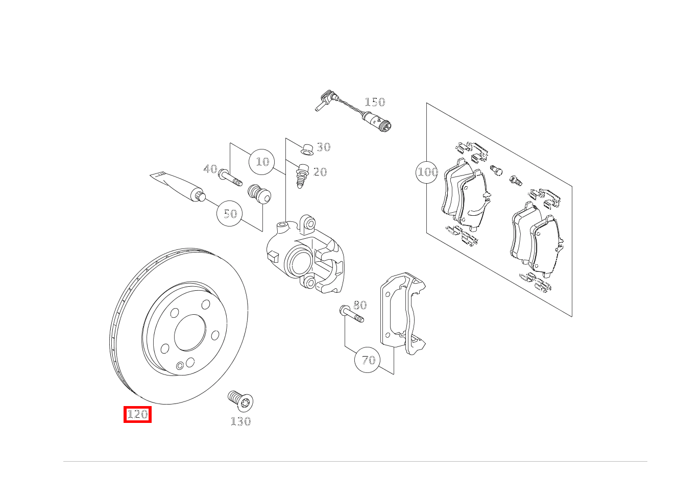 Bremsscheibe belüftet Rechts A 200 CDI Limousine 5-türig 169 Bremsscheibe belüftet Rechts A 200 CDI Limousine 5-türig 169