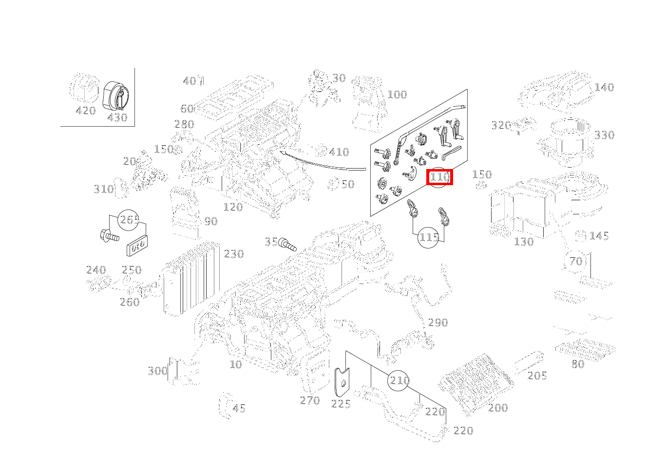 TEILESATZ GESTAENGE TEILESATZ, FUSSRAUMKLAPPEN OHNE BEDIENHEBEL C 320 Sportcoupé 203 TEILESATZ GESTAENGE TEILESATZ, FUSSRAUMKLAPPEN OHNE BEDIENHEBEL C 320 Sportcoupé 203