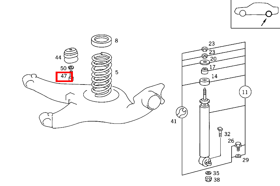 Zylinder-Schraube ANSCHLAGPUFFER AN RAHMEN; M8X20 420 SEC COUPE mit Automatic 126 Zylinder-Schraube ANSCHLAGPUFFER AN RAHMEN; M8X20 420 SEC COUPE mit Automatic 126