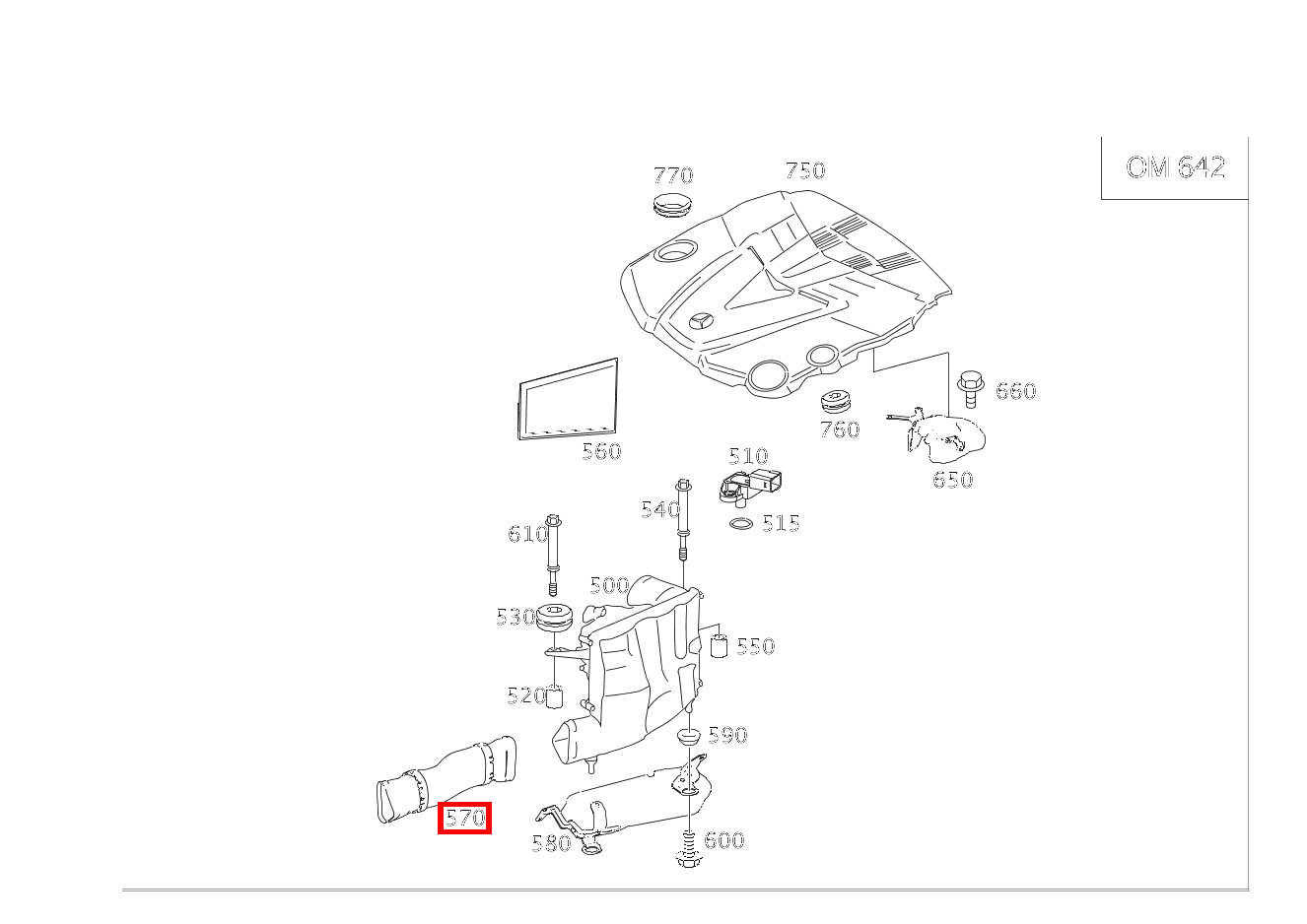 Ansaugleitung Links CLS 350 CDI Coupé RL 219