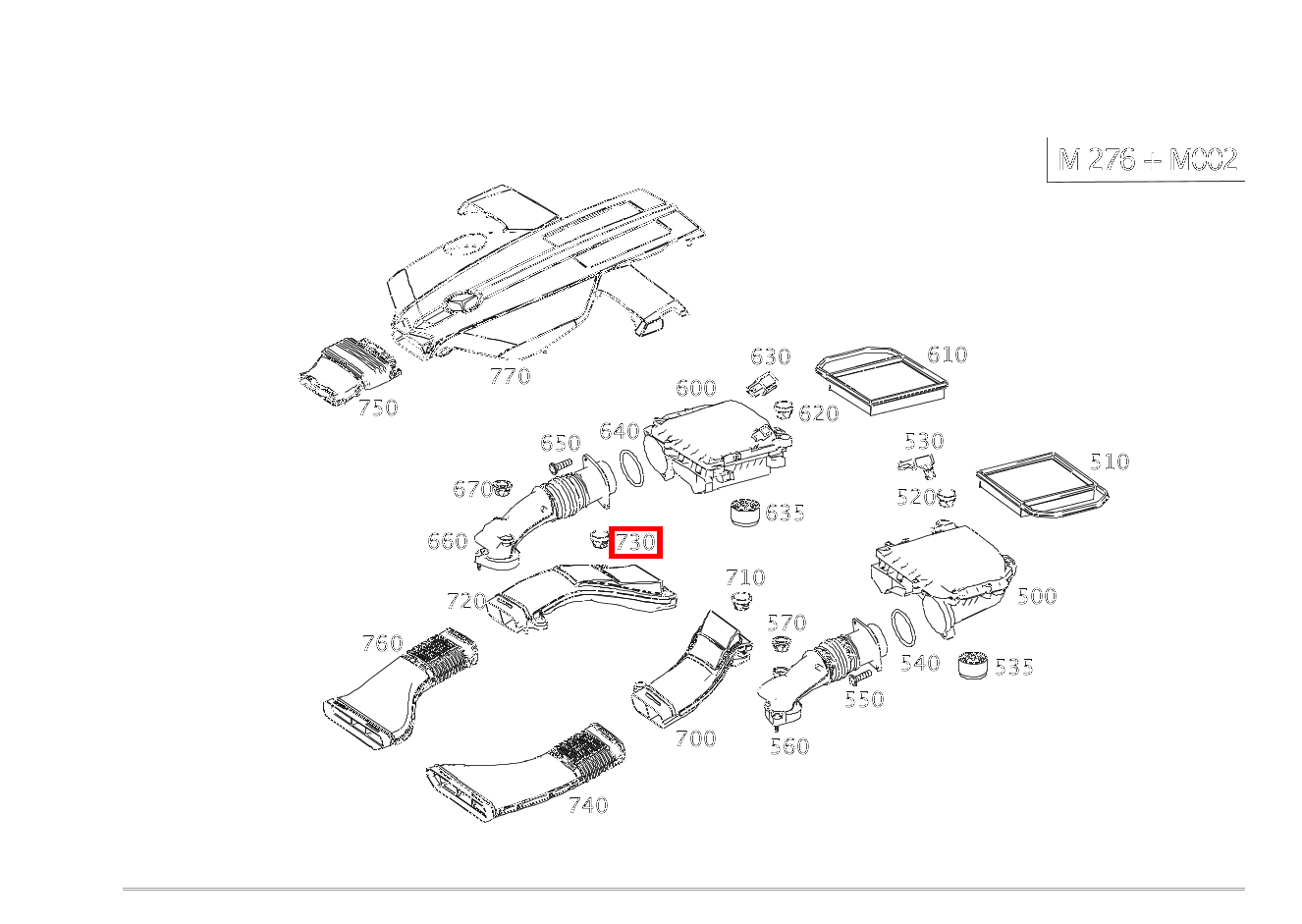 Puffer Luftleitung rechts S 560 e Limousine lang BCA 222 Puffer Luftleitung rechts S 560 e Limousine lang BCA 222