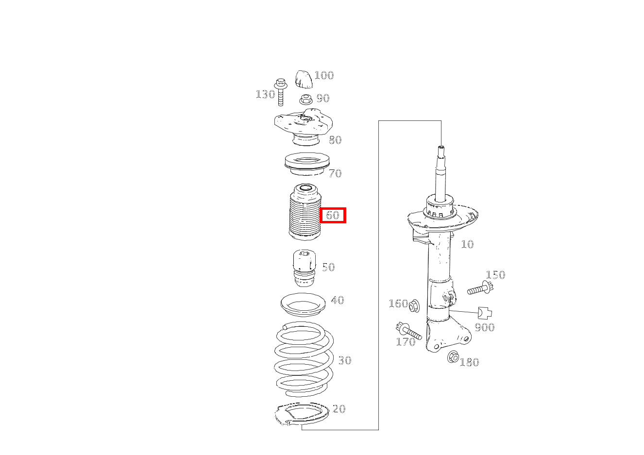 Manschette C 180 KOMPRESSOR T-Modell BlueEFFICIENCY 240