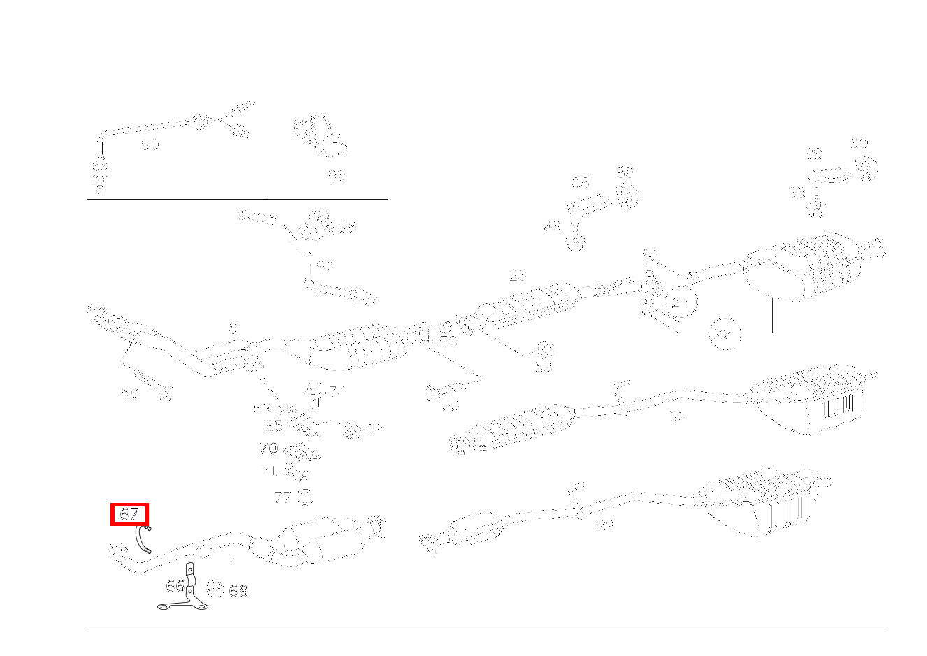 Spannbügel AUSPUFFROHR VORN AN GETRIEBE C230K 202