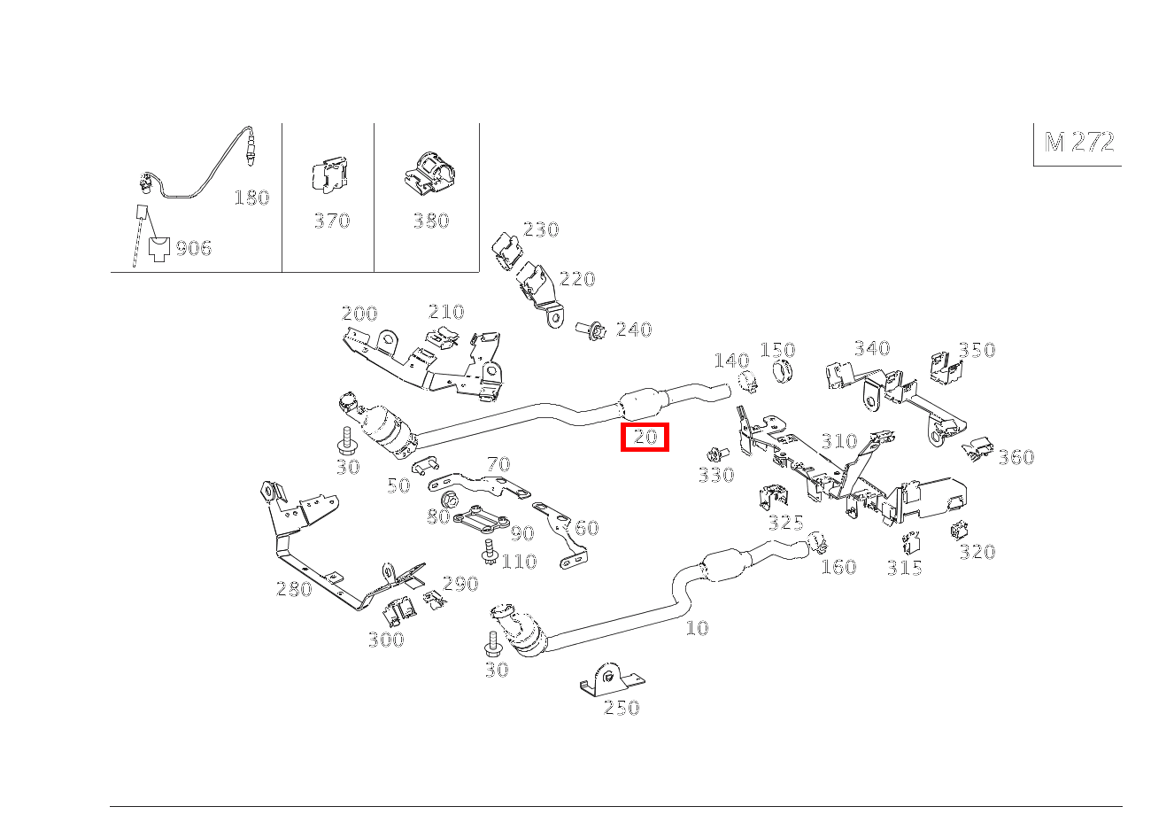 Abgasleitung RECHTS GLK350 4M 204