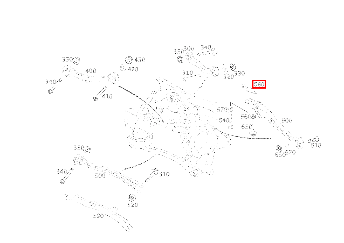 Gewindeplatte SPURSTANGE AN HINTERACHSTRAEGER E 280 CDI T-Modell 213