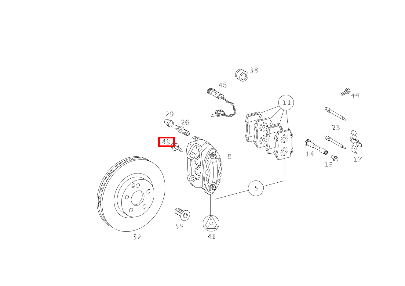 Passschraube BEFESTIGUNG BREMSSATTEL UNTEN M16X1.5MM G 500 Off-Roader lang BCA 463 Passschraube BEFESTIGUNG BREMSSATTEL UNTEN M16X1.5MM G 500 Off-Roader lang BCA 463
