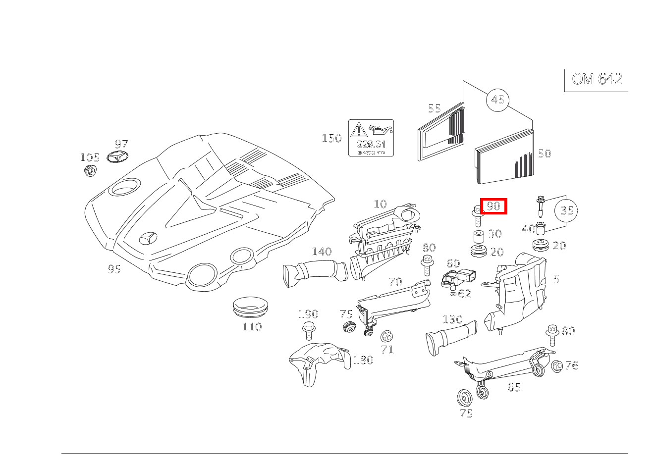Sechsrundschraube LUFTFILTER AN ZYLINDERKOPFHAUBE; M6X25 S350BT L 4M 221 Sechsrundschraube LUFTFILTER AN ZYLINDERKOPFHAUBE; M6X25 S350BT L 4M 221