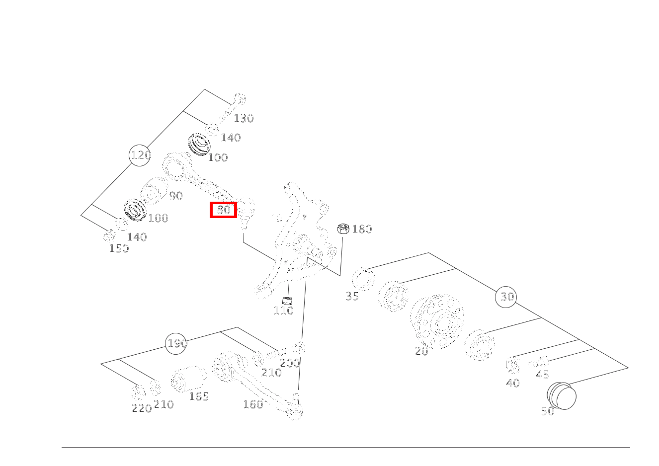 Zugstrebe LINKS OHNE LAGER CLK 63 AMG Cabriolet 209