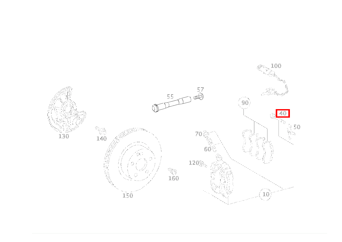 TEILESATZ BOLZEN Bremsbelaghaltefeder an Bremssattel, Vorderachse CLS 55 AMG 219 TEILESATZ BOLZEN Bremsbelaghaltefeder an Bremssattel, Vorderachse CLS 55 AMG 219