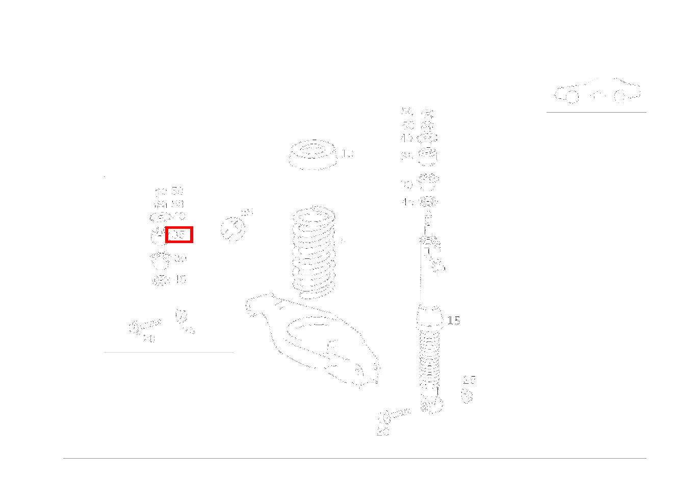 Gummipuffer FEDERBEIN AN RAHMEN SL 600 Roadster mit Automatik 129