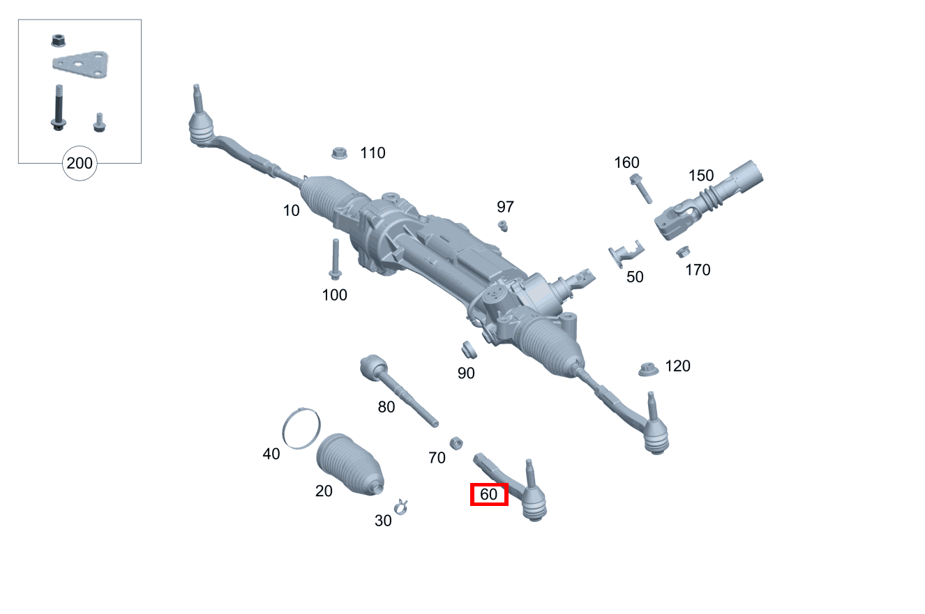 Spurstange Links außen CLS 220 d 257 Spurstange Links außen CLS 220 d 257