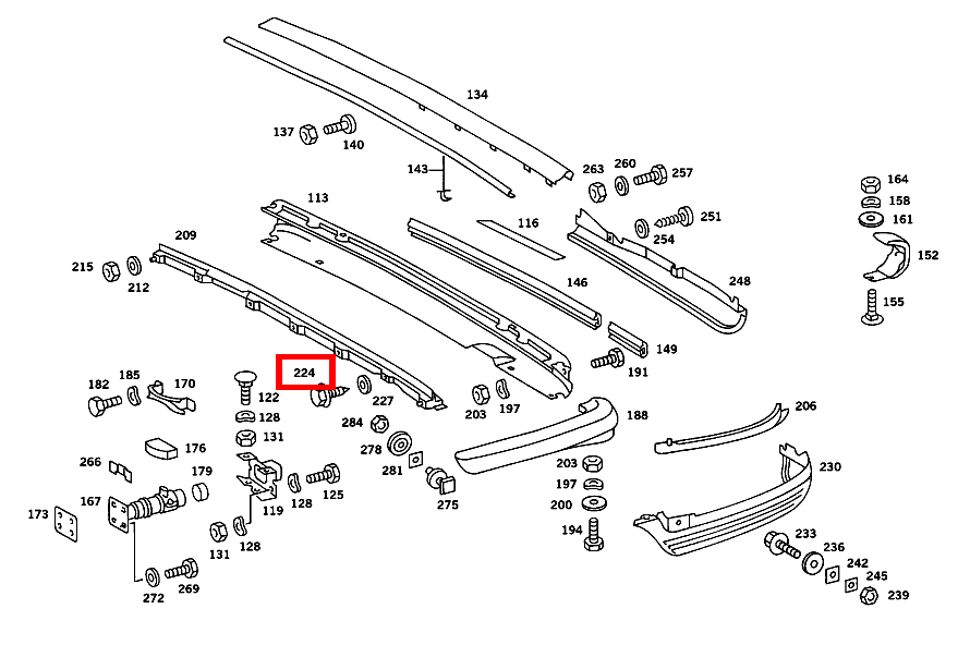 Blechschraube KUEHLERVERKLEIDUNG AN MOTORHAUBE SLC 107, E 211, GLB