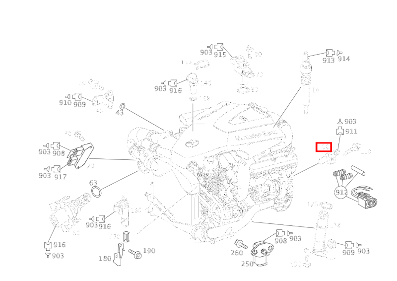 AOLUOER Kurbelwellen-Sensor Für Volvo Penta 4.3L 5.0L 5.7L - 3858979 18-7706